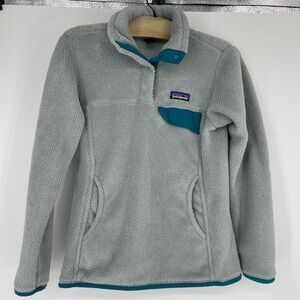Patagonia Synchilla Woman XS Pullover Quarter Snap Fleece Sweatshirt Gray